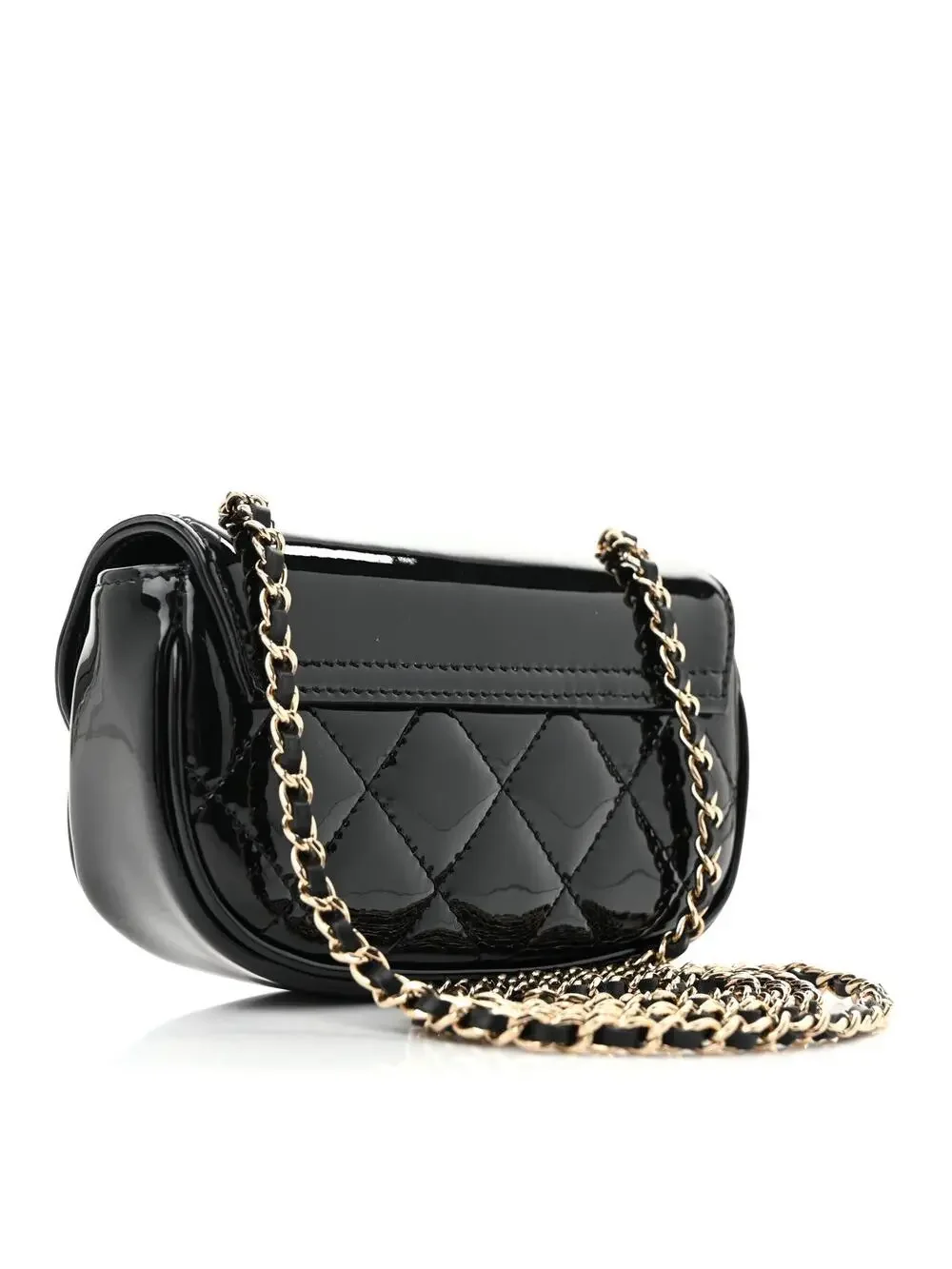 Chanel Patent Calfskin Quilted Mini #322593C17B